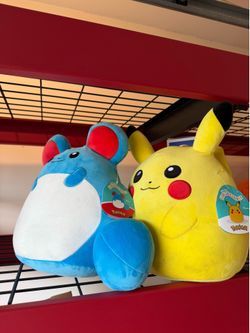 Pokémon Squishmallows Pikachu and Marill Plush