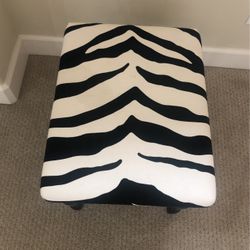 Small Zebra Print Stool