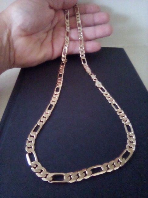 Gold 18k Plated Figaro Necklace Chain