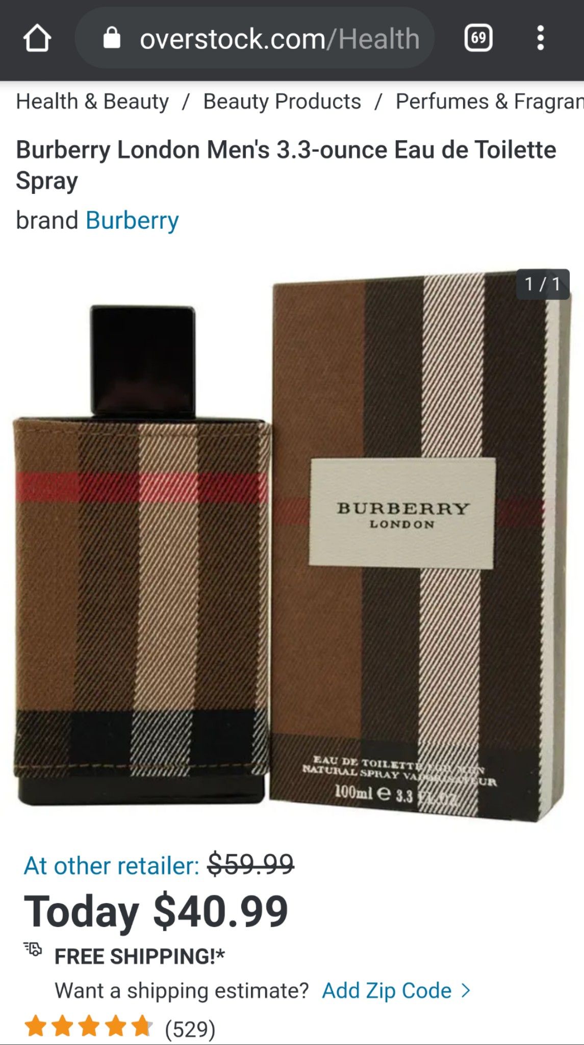 Burberry London for Men