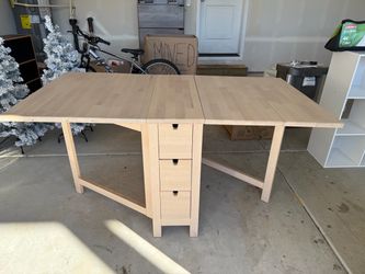 IKEA Norden Gateleg Table with Drawers