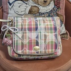 Coach Y2K Poppy Madras Plaid Travel Bag