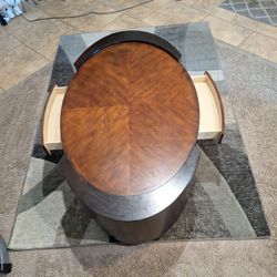 Oak Coffee Table For Your Living Or Family Room (54" in Length 33" in Width) 2 Drawers for Storage & Open Space at Bottom 