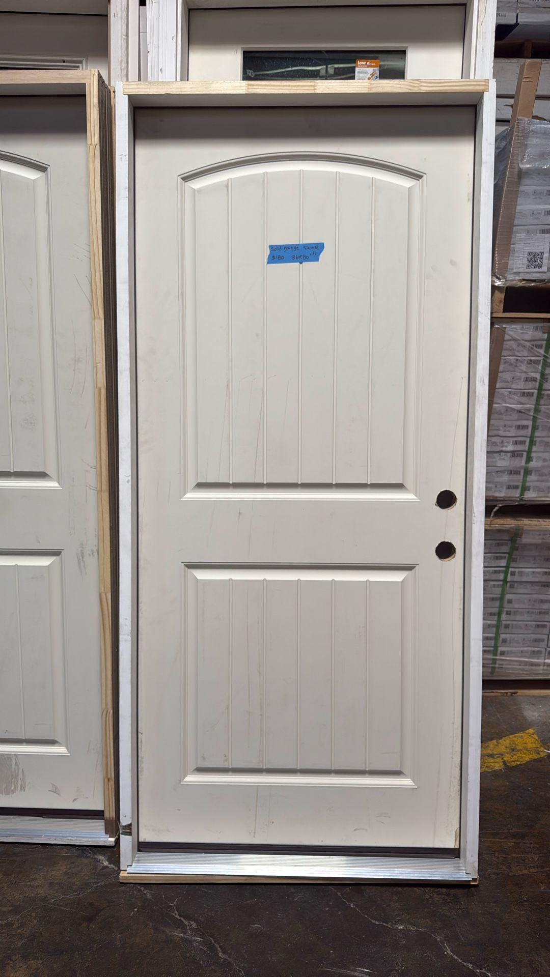 Solid Garage Door $180 36x80 Cheyenne Design