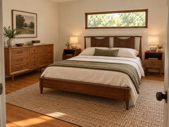 Mid-Century Modern Walnut Bedroom Set