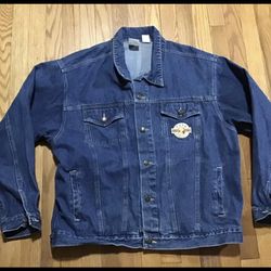 Vintage Denim Jean Jacket Winnie The Pooh Men’s Size Large Execellet Condición 