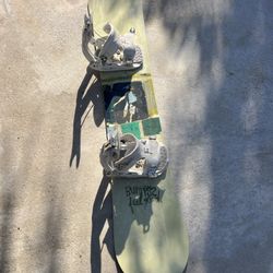 154cm Burton Snowboard With Bindings