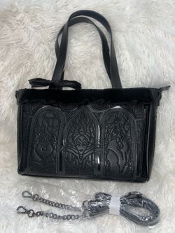 New Loungefly Disney Villians Stained Glass tote bag and convertible crossbody