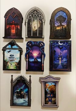 The Bookish Box Wanderlust Windows! 📚 Beautiful Fantasy Shelf Decor (Set of 8)