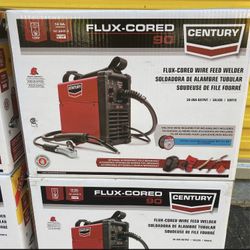 Century 90 Amp Flux Core Wire Welder.   Factory Sealed Box.  Brand New.  See Photos For Details.