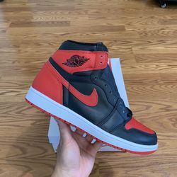 Nike Air Jordan Retro 1 Bred Custom Size 10.5