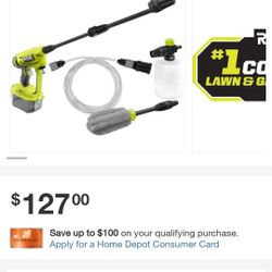 RYOBI 18V 320 PSI power Washer. 