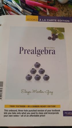 Prealgebra sixth edition elan martin- gay