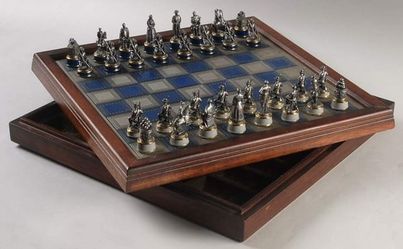 Civil War Chess Set By Franklin Mint 