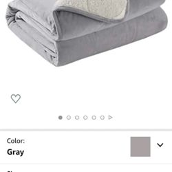 New Weighted Throw Blanket | Thick & Fuzzy Blanket Soft Blanket Built to Last (60x80 15lb, Gray)(cash & pick up only)
