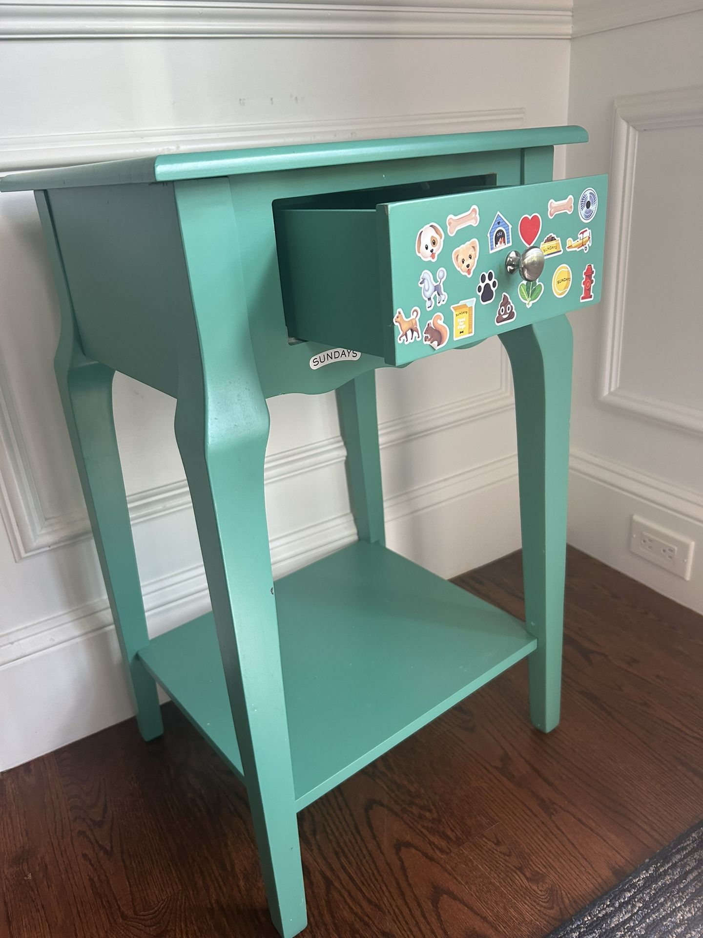 Wood End Side Table