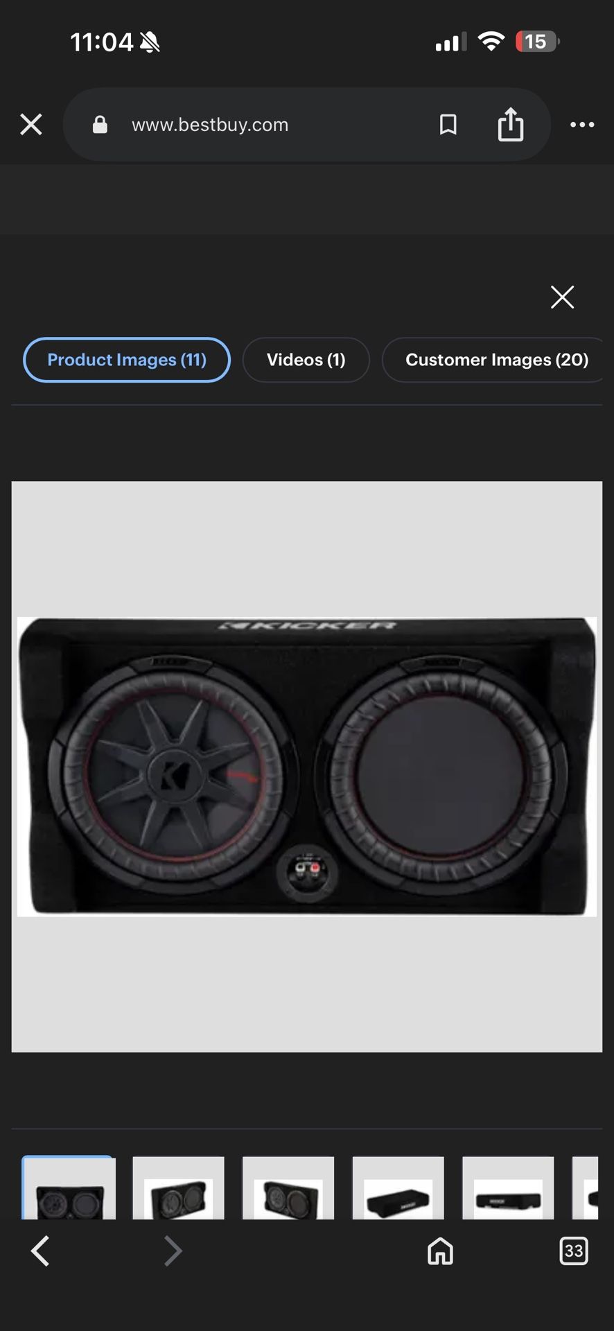 Down firing Kicker Sealed Subs 12’s