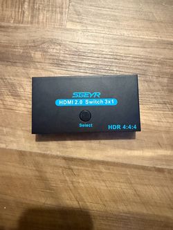 SGEYR 3-Port HDMI Switch, 4K 60Hz, HDMI 2.0