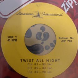 Vintage Collectible Twist All Night Sample 45 Record