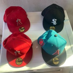 New Era 59Fifty MLB Fitted Caps used hats size 7 & 71/4 and snapbacks