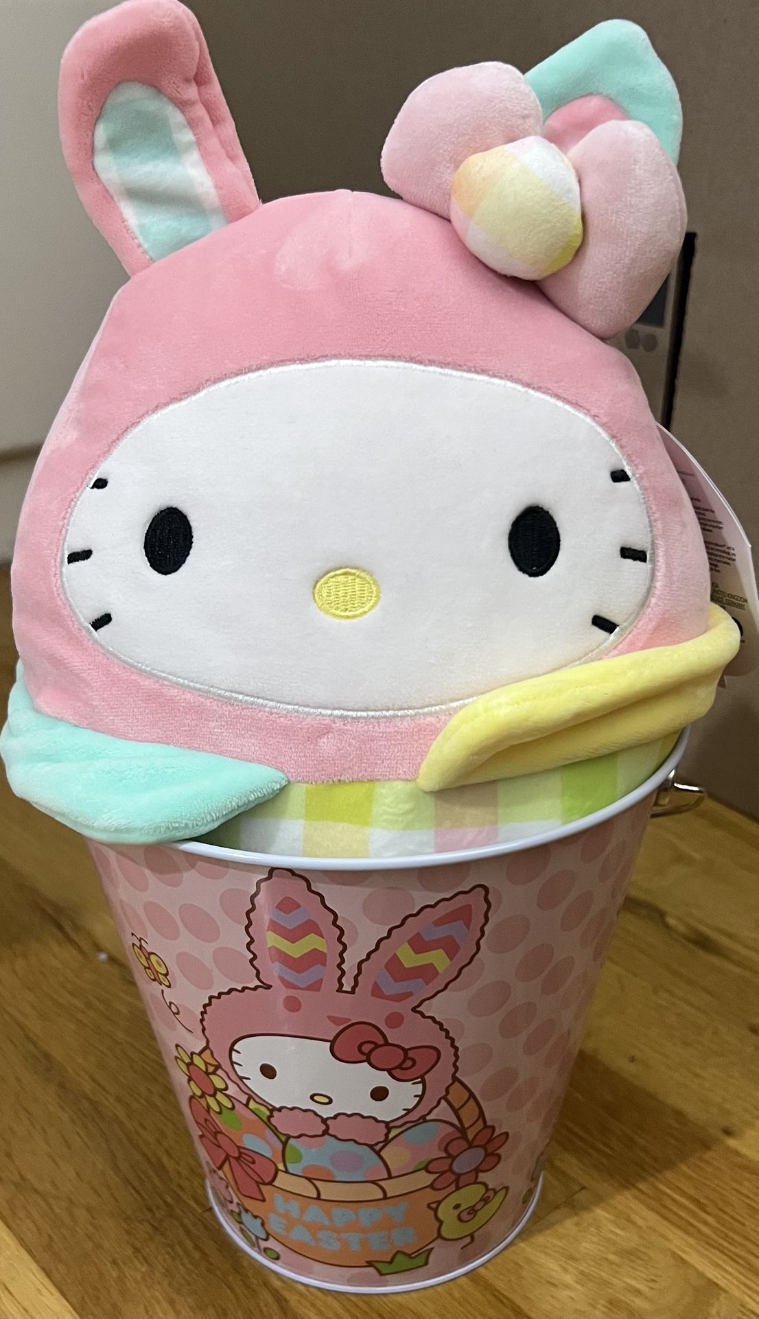Hello Kitty Easter Bucket & Squishmallow