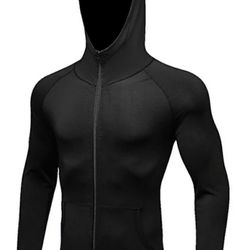 Black Zipper Hoodie