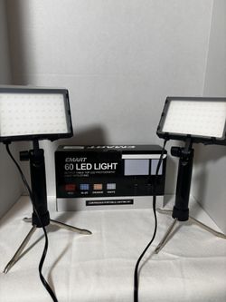Emart EM-LTL-60 60 LED Continuous Portable Photography Lighting Kit Multiple Color Filters Brand New In Box
