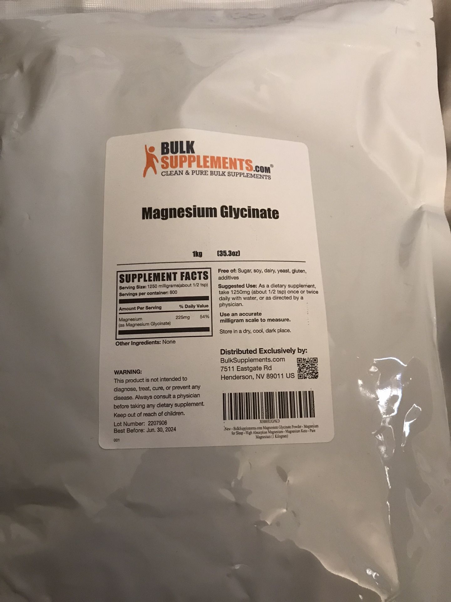 1kg Of Magnesium Glycinate for Diabetes, IBS, Anxiety for Sale in Las Vegas, NV OfferUp