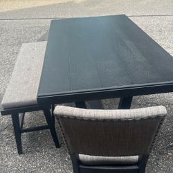  Dining Table With 4 Chairs And A Bench 