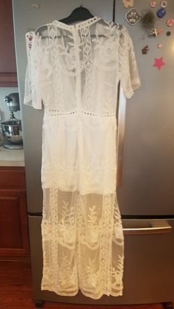 Wicks Ls White lace dress