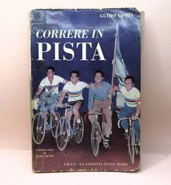 Vintage 1960 Italian Cycling Book "Running on the Track" 1st Edition