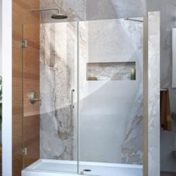 DreamLine Unidoor 58x72 Hinged Frameless Shower Door 