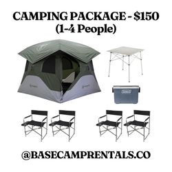CAMPING PACKAGE - $150