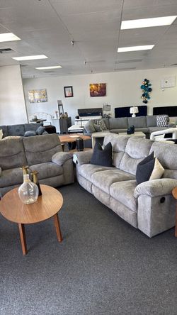 Reclining sofa and love seat