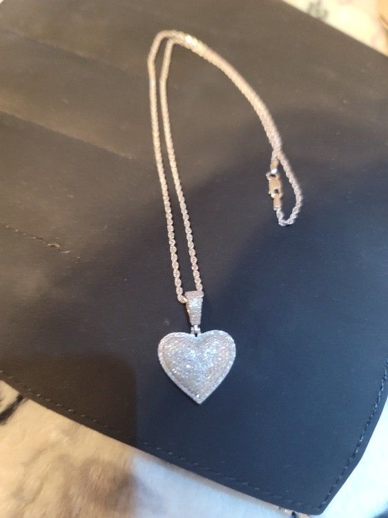 Diamond Pendant π With Chain