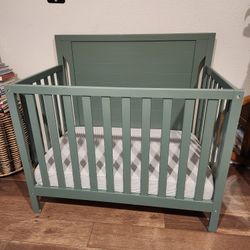 Green Wood Mini Crib