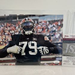 Dawand Jones Cleveland Browns Signed Autographed 8x10 Photo JSA COA