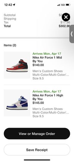 Nike Air , Red And Black