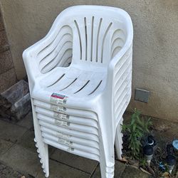Patio white chairs