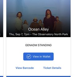 Ocean Alley Ticket 