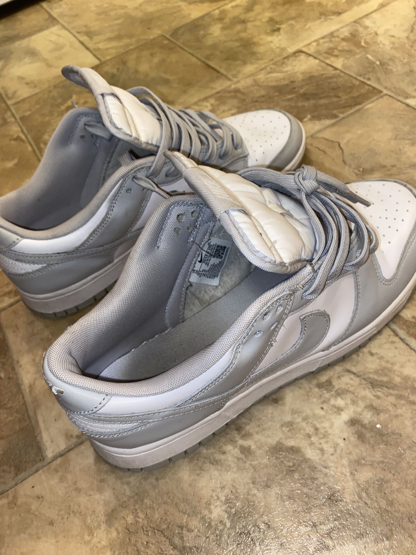 Grey Frogs Low Dunks Size 10