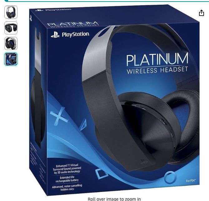 Sony Playstation Platinum Wireless Headset 7.1 Surround Sound PS4/PS5