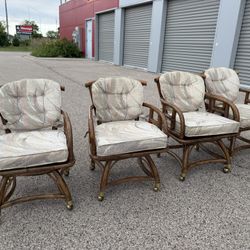 4 Vintage Rattan Chairs for Sale! ***Free CurbSide Delivery***