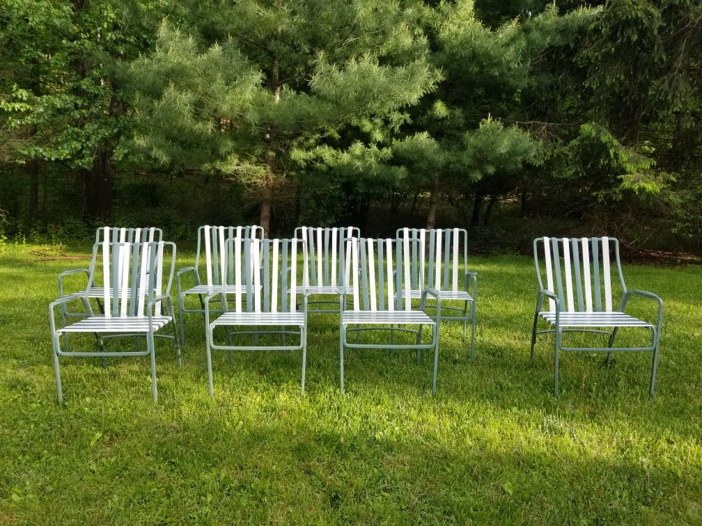 1970s Vinyl And Metal PATIO SET