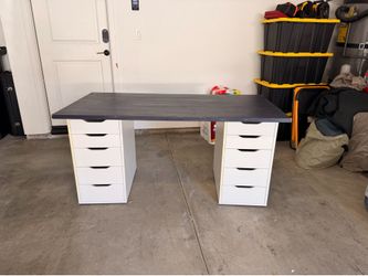 Rare SOLID WOOD IKEA Desk Setup - Discontinued GERTON top