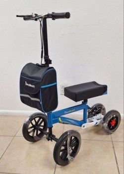 Knee Scooter, All Terrain Foldable Knee Scooter Walker, Disc Brake