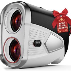 Brand new Upgraded 0.5 Second Easily Lock on a Pin Golf Rangefinder with Slope 2X HD Bright LCD, 1500 Yards Range Finder for Golf/Hunting, 7X Magnific