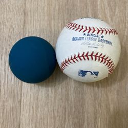 Major League Baseball & A blue ball