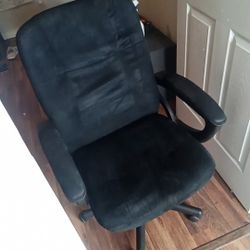 Black Suede Office Chair