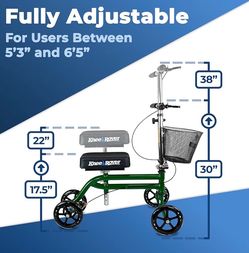 Brand New (already assembled) Knee Rover Scooter, Green! Pickup today!
